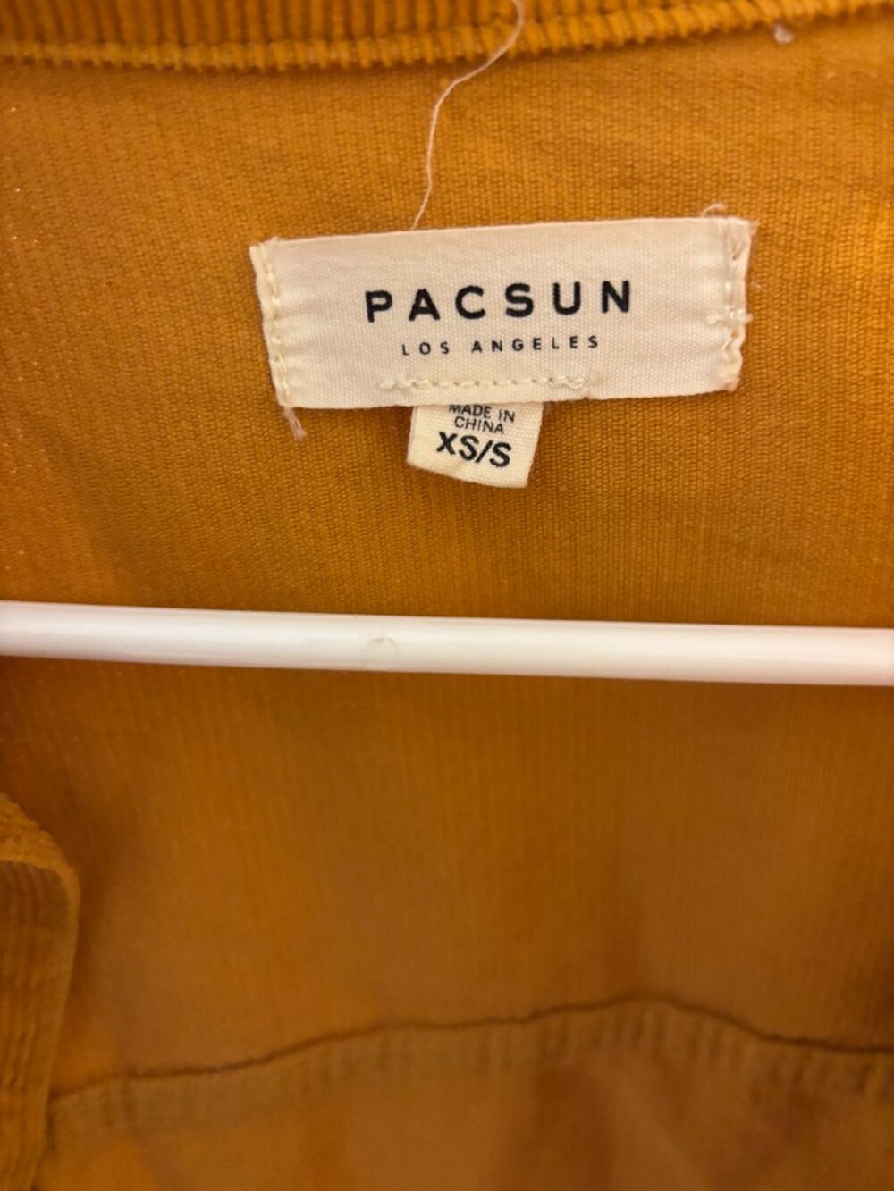 PacSun Corduroy Jacket Womens XS/S Mustard Yellow Good Cropped Trucker Jacket - Picture 3 of 5